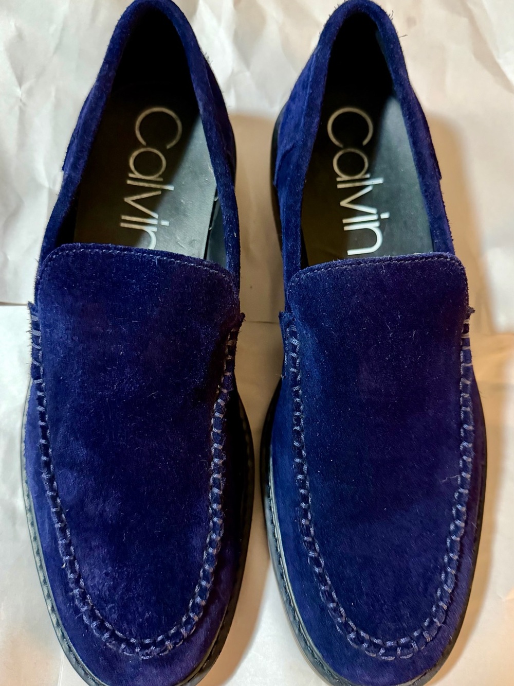 Calvin Klein Men’s ‘Vance’ Navy Suede Loafers
